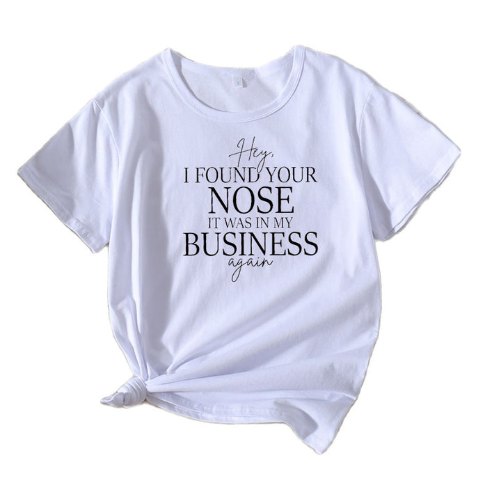 Kvinder Humoristisk Fritid Bomulds T-shirt Stilla