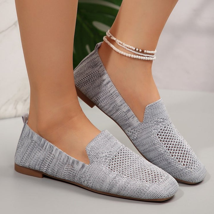 Dame Let og åndbar Slip-On Ballerina med moderne netdesign Stilla