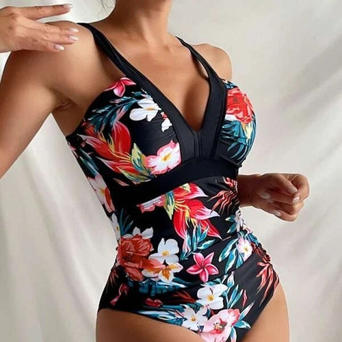 Dame Blomsterdesign Monokini Badetøj Stilla