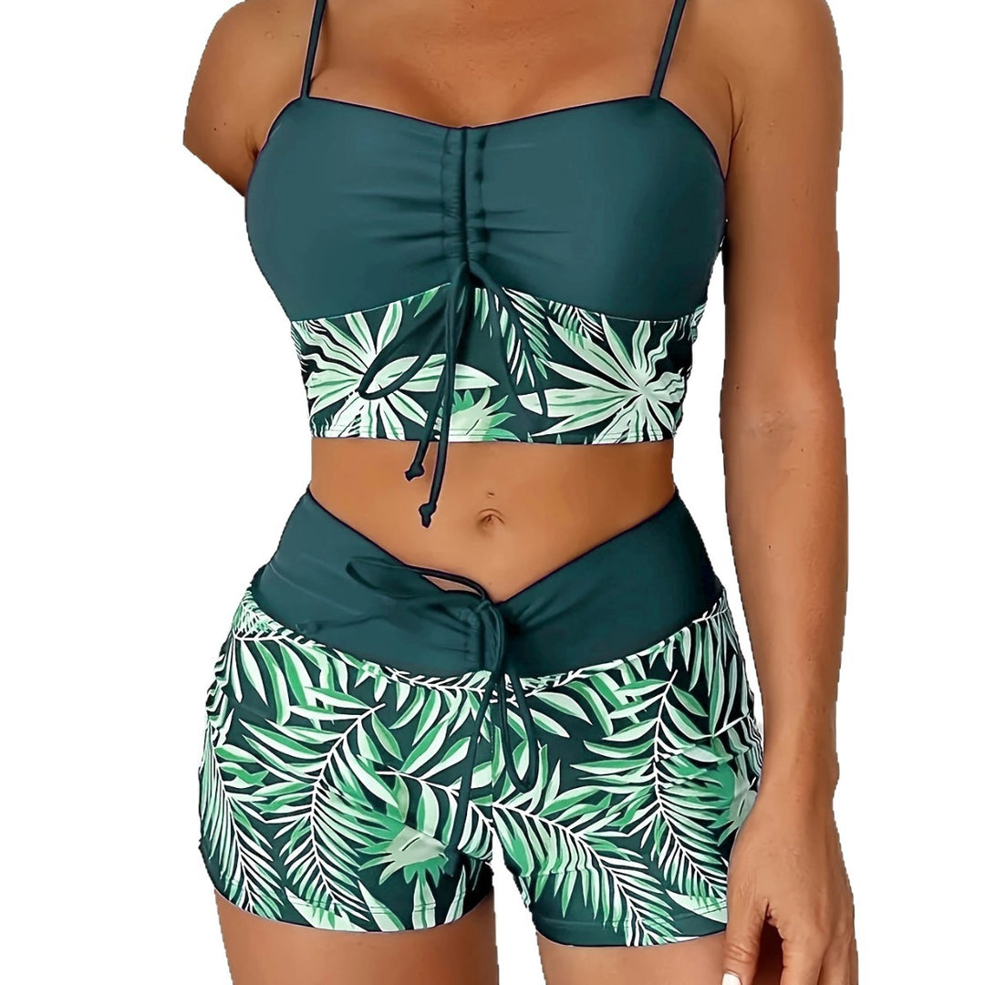 Dame Crop-Top-Bikini med Short Skovae
