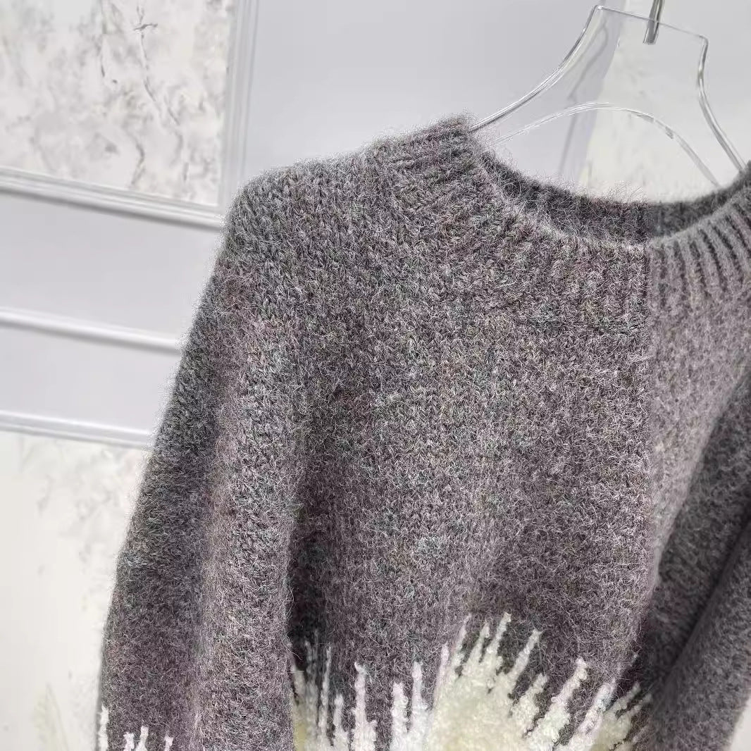 Dame Oversize sweater med stilfuld farvegradient og blødt strikstof Stilla
