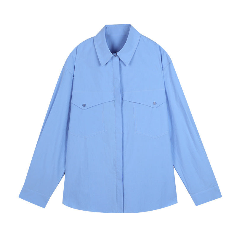 Dame casual utility-bluse med praktiske brystlommer og moderne skæring Stilla
