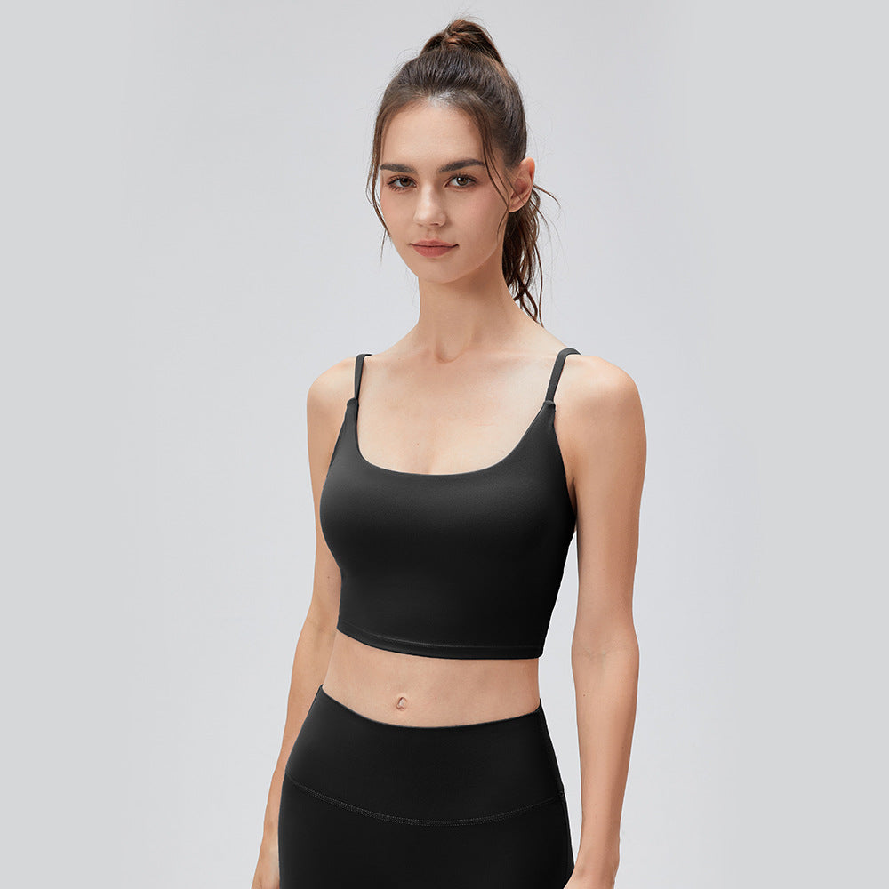 Stilla | Series Sports Bra Spaghetti Strap Yoga Top Til Kvinder, Åndbar Nude Følelse Til Løb Og Træning