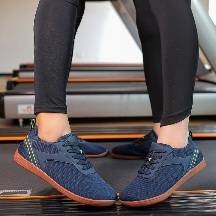 Herren nan lette åndbare mesh-hverdags sneakers med polstret komfort fodseng og fleksibel gummisål Skovae