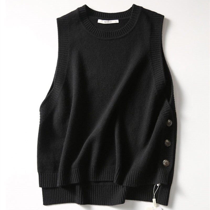 Femme Elegant Strikket Pullover Vest Stilla