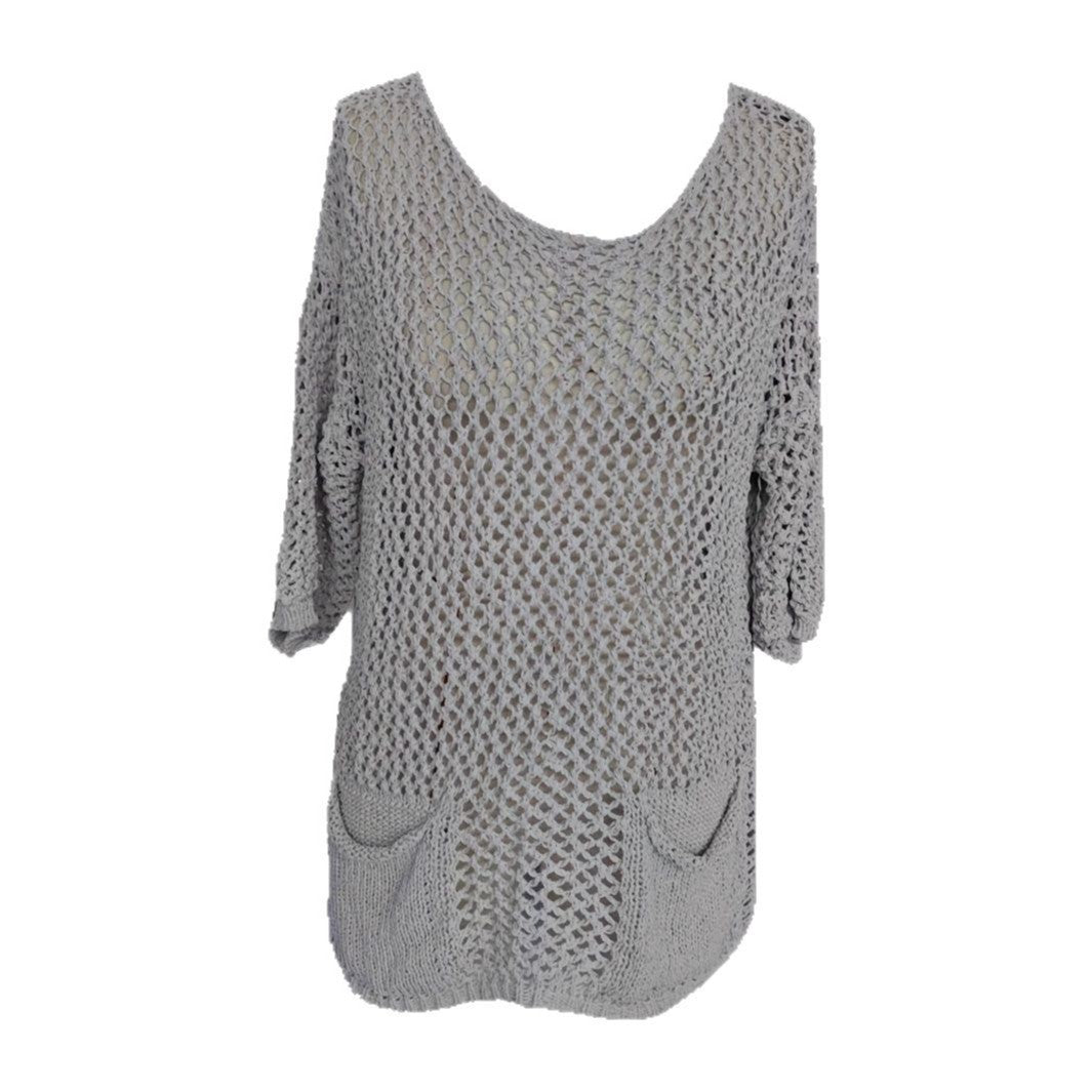 Femme Relaxed Fit Åben Strikpullover Stilla