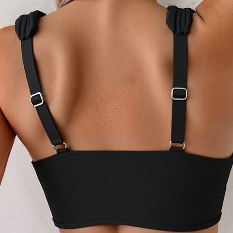 Dame Crop-Bikini-Sæt med brede stropper Skovae