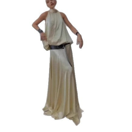 Femme Elegante Strop Maxi Kjole Stilla