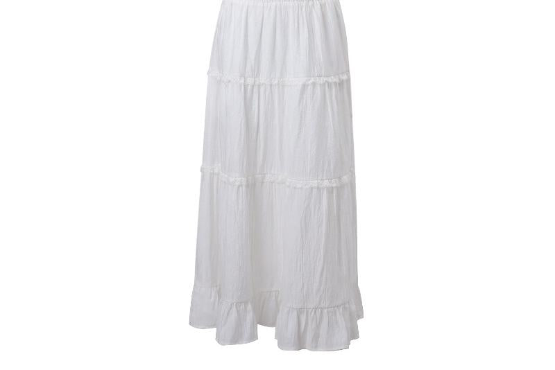 Dame Bandeau-top med raffineret flæse-design Stilla