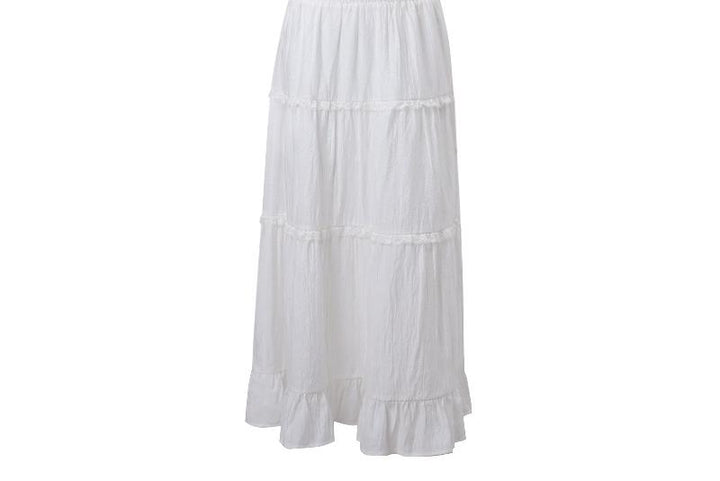 Dame Bandeau-top med raffineret flæse-design Stilla