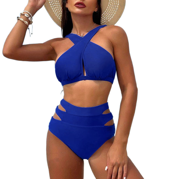 Damer højt skåret bikini med stilfulde cut-outs Skovae