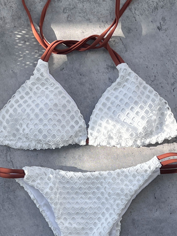 Damernes bikini sæt med struktureret overflade og raffinerede stropdetaljer Stilla