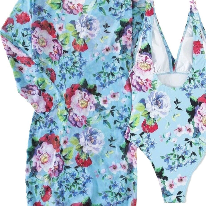 Dame Blomstermønster Svømmebassin Cover-Up Sæt Stilla