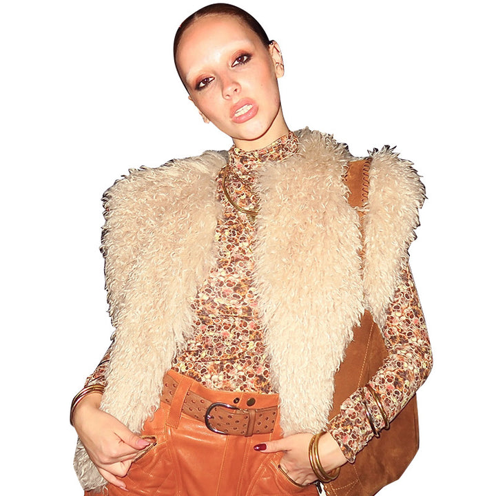 Femme Luksuriøs Sherpa Vest Stilla