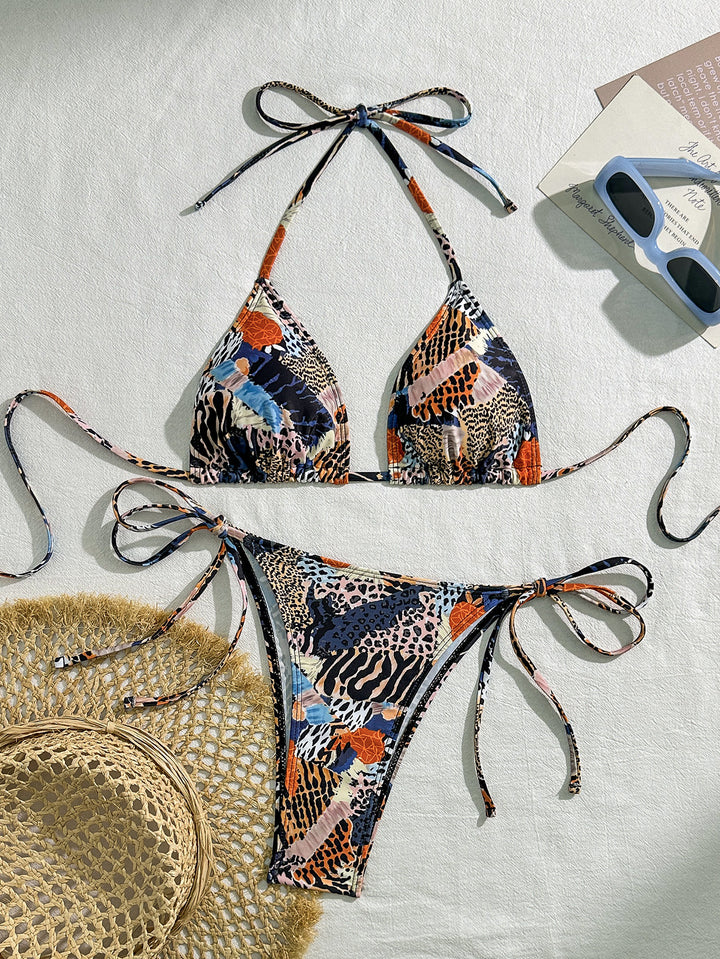 Dame Triangel-Bikini med moderigtigt dyreprint Skovae