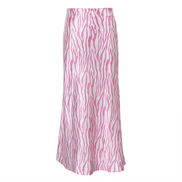 Dame Langkjole med eksotisk zebra-design Stilla