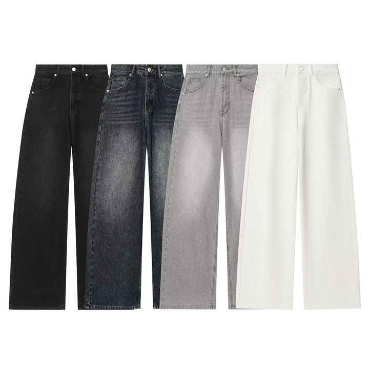 Dame Vintage Højtalje Bredbenede Jeans med autentisk Denim Skovae