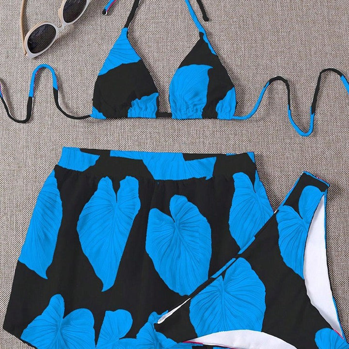 Dame 2-delt bikini-sæt med trendy nederdel Skovae