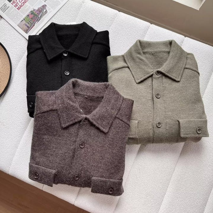 Kvinder tidløse cardigan med praktiske brystlommer Stilla