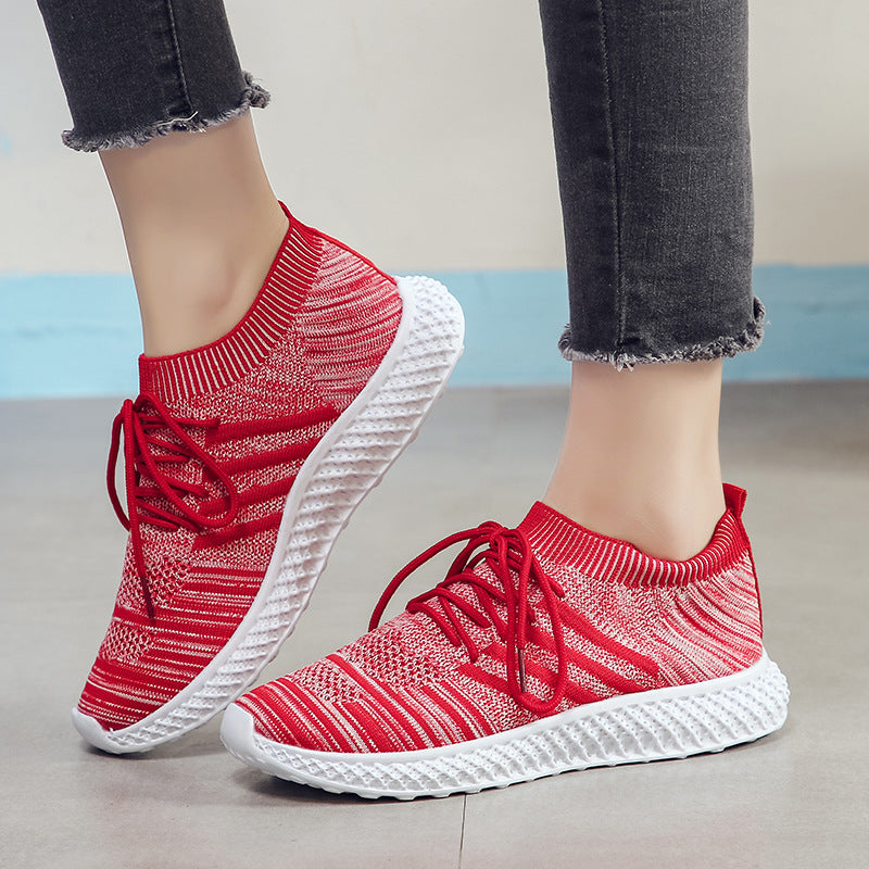 Dame åndbare Slip-On Sneakers med elastisk overdel Stilla