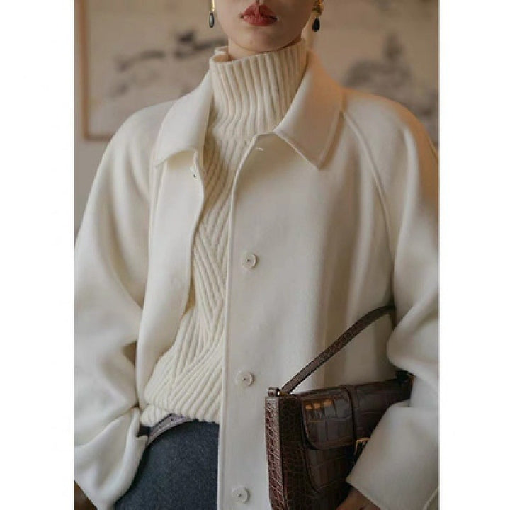 Dame mudret overshirt-jakke i uld Stilla