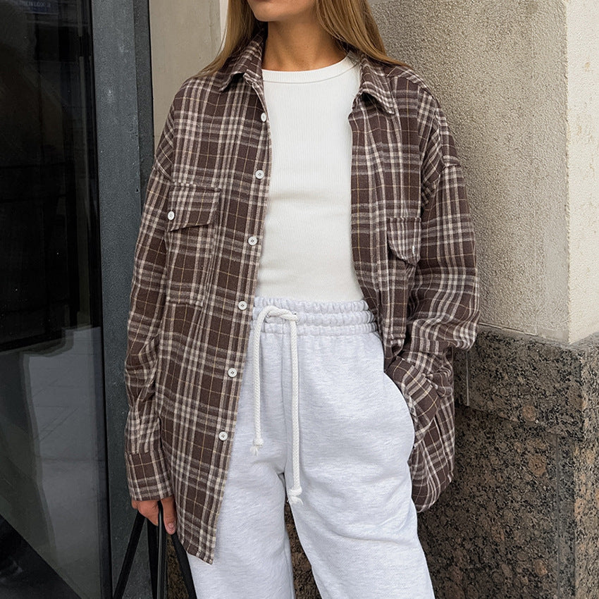 Dameternetternede overshirt jakke Stilla