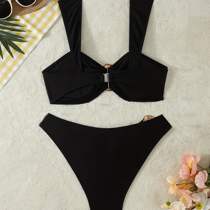 Dame Bikini-sæt med elegante guld-detaljer Skovae