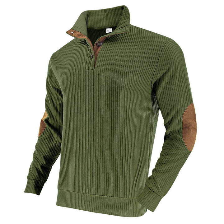 Herrer elegant strikpullover med fashionable detaljer og revitaliseringselementer Stilla