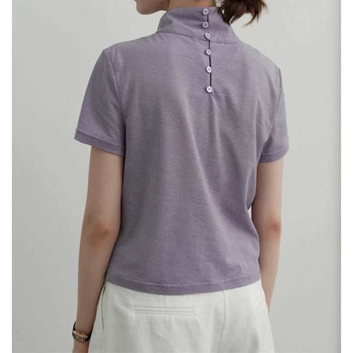 Dame Polo T-shirt med moderne snit og fin tekstur Stilla