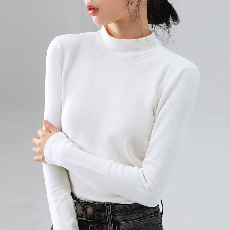 Dame Turtleneck Shirt i blød stretchy materiale blanding med elegante detaljer Stilla
