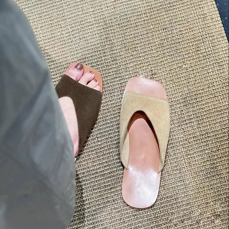Dame Sleek Åben Tå Slide Sandaler med Behageligt Fodbed Stilla