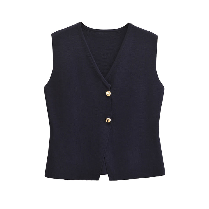 Dame Casual Knap-Op Vest Stilla