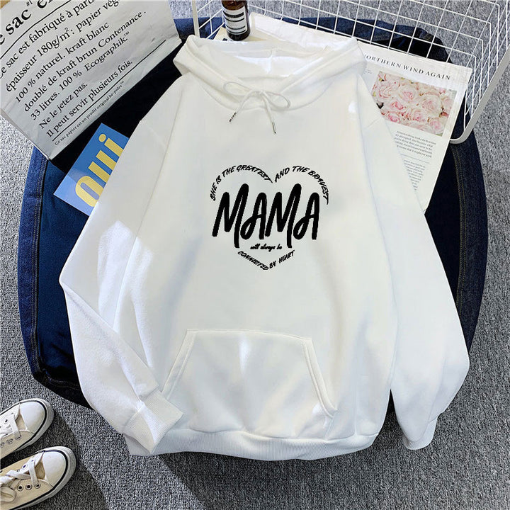 Kvindernes hætte sweatshirt med kreativ mama motiv Skovae