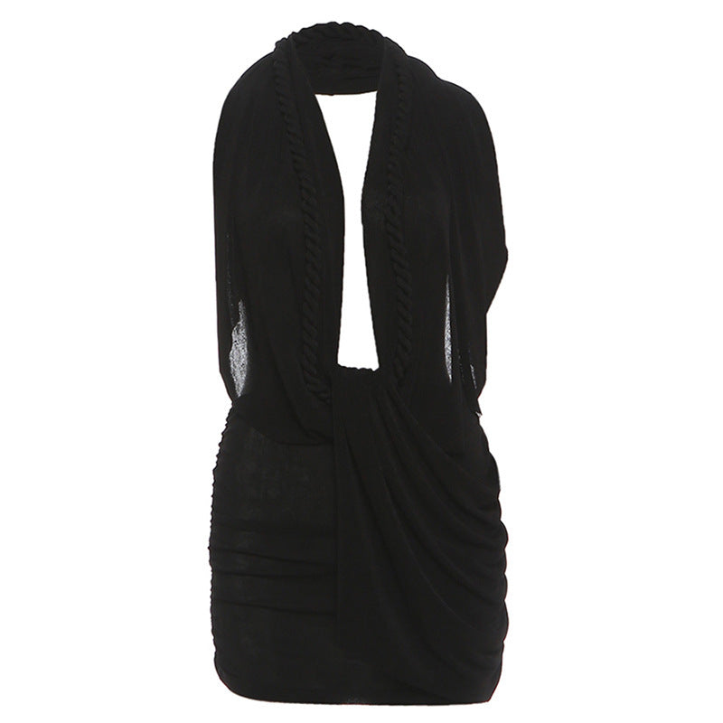 Damen Wickeltop mit raffiniertem Design und tiefem V-Ausschnitt Skovae
