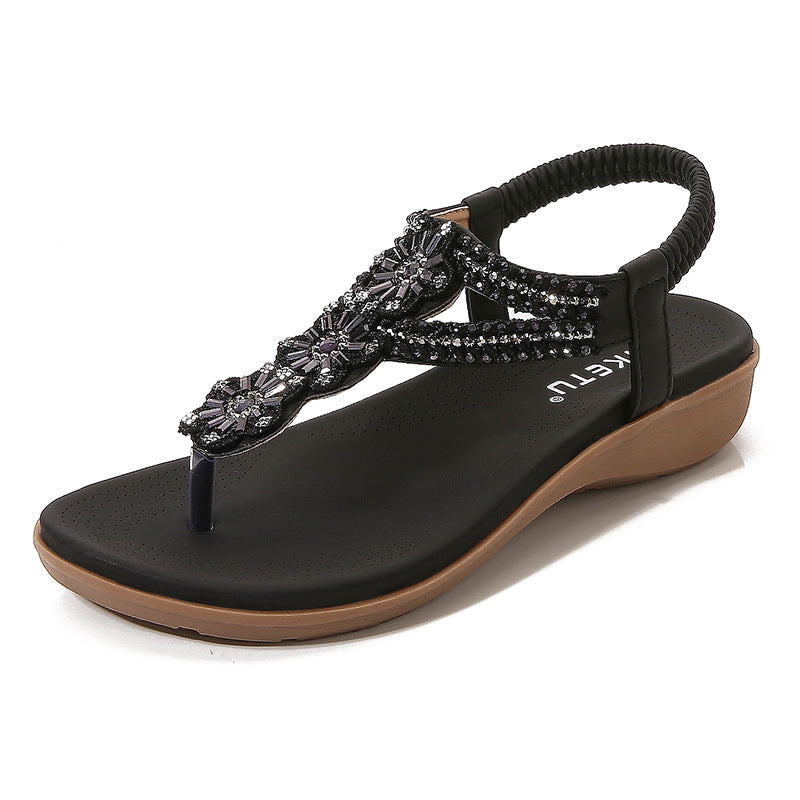Dame elegante sandaler med dekorerede remme Stilla