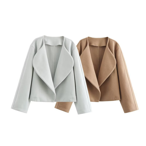 Damer elegant kort jakke med moderne ståkrave Stilla