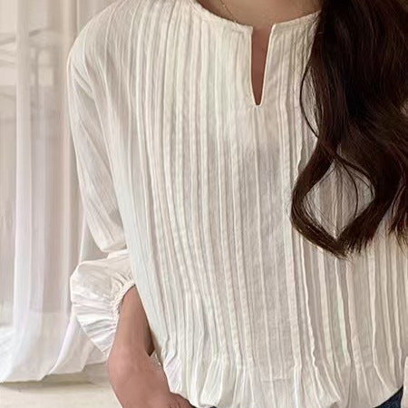 Femme Struktureret Fritids Pullover Bluse Stilla