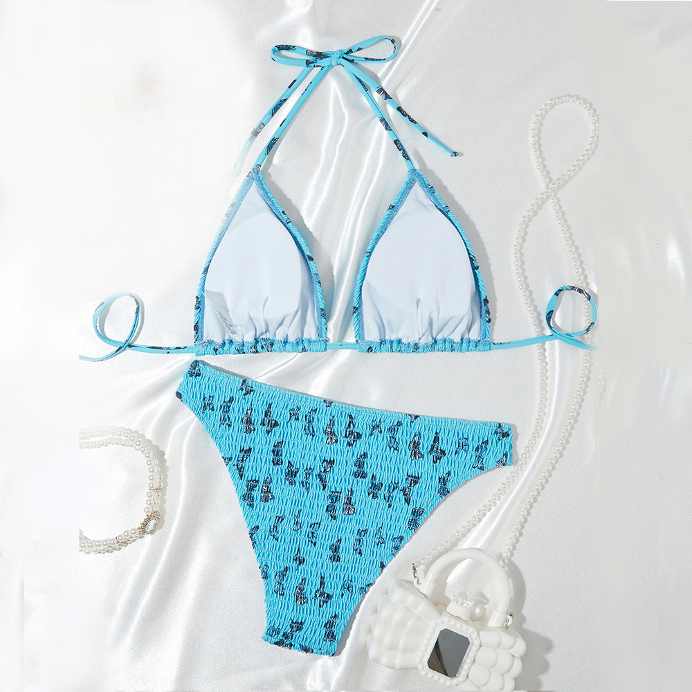 Dame Rüschentriangel-Bikini-Sæt Stilla