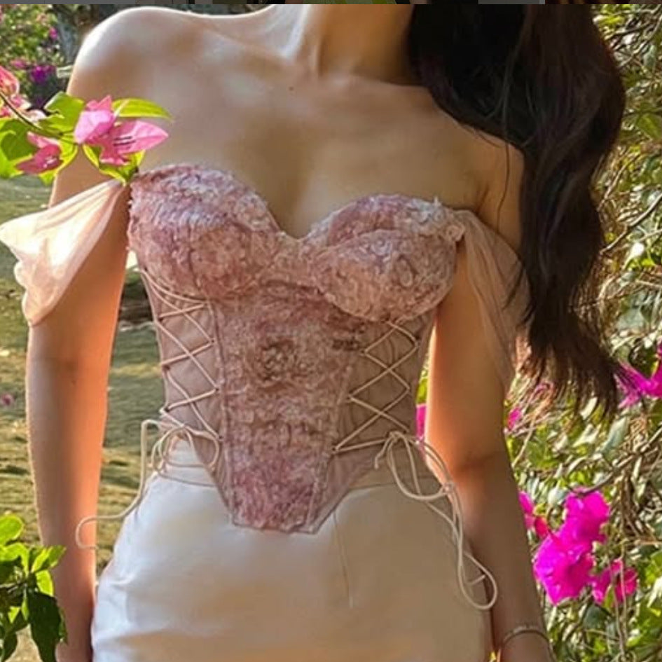 Dame KorrSettop med transparente ærmer Stilla