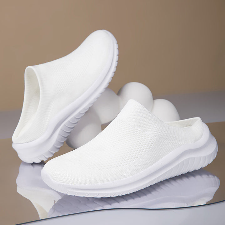 Dame nan Slip-On-Strikketræner med sokkelignende skafte og ergonomisk dæmpningssål Skovae