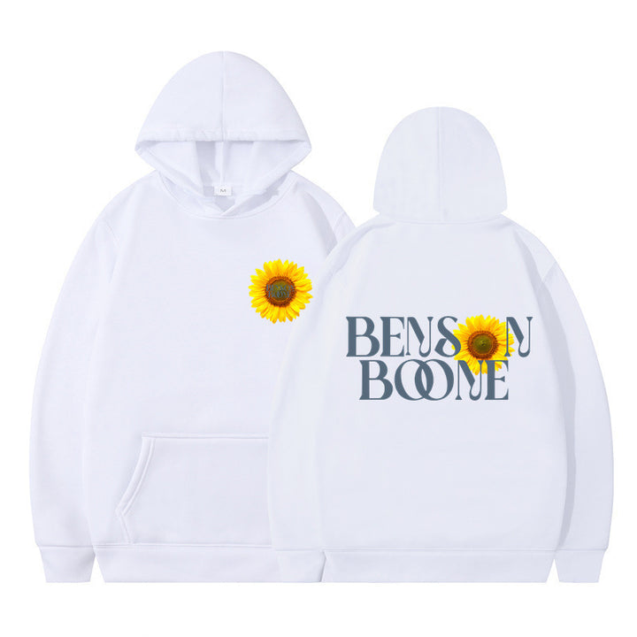 Kvinders hoodie med unikt solsikke design og komfortabel pasform Skovae