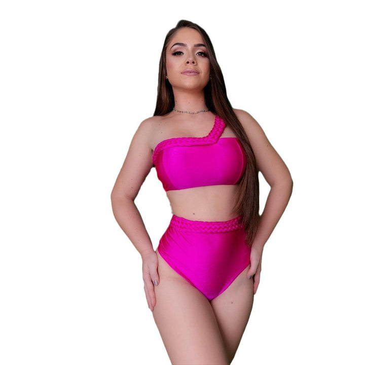 Dame bikini-sæt med innovativt flettet design og høj talje Stilla