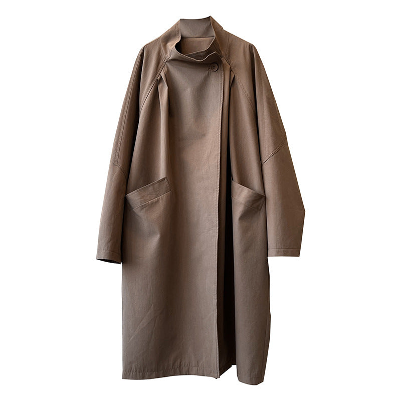 Damer casual oversized trenchcoat med forlænget snit og praktiske lommer Stilla