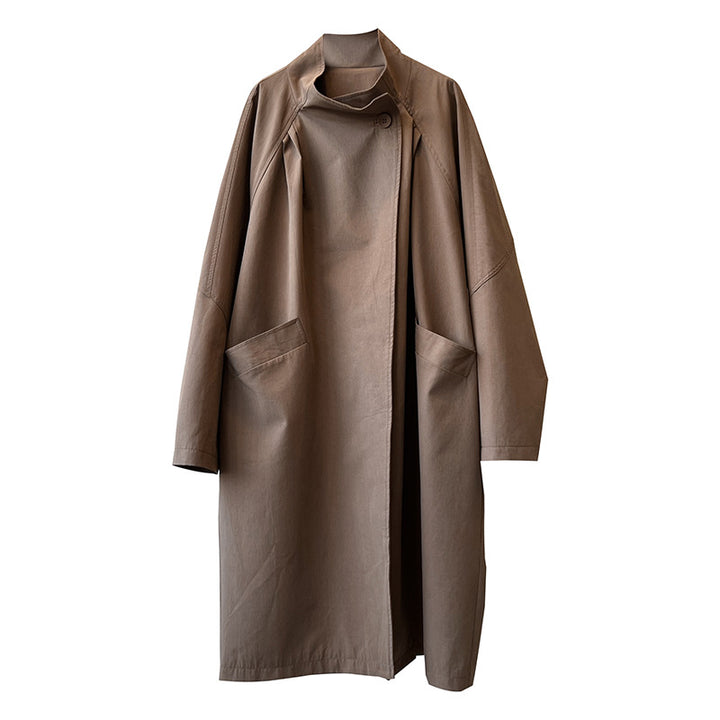 Damer casual oversized trenchcoat med forlænget snit og praktiske lommer Stilla