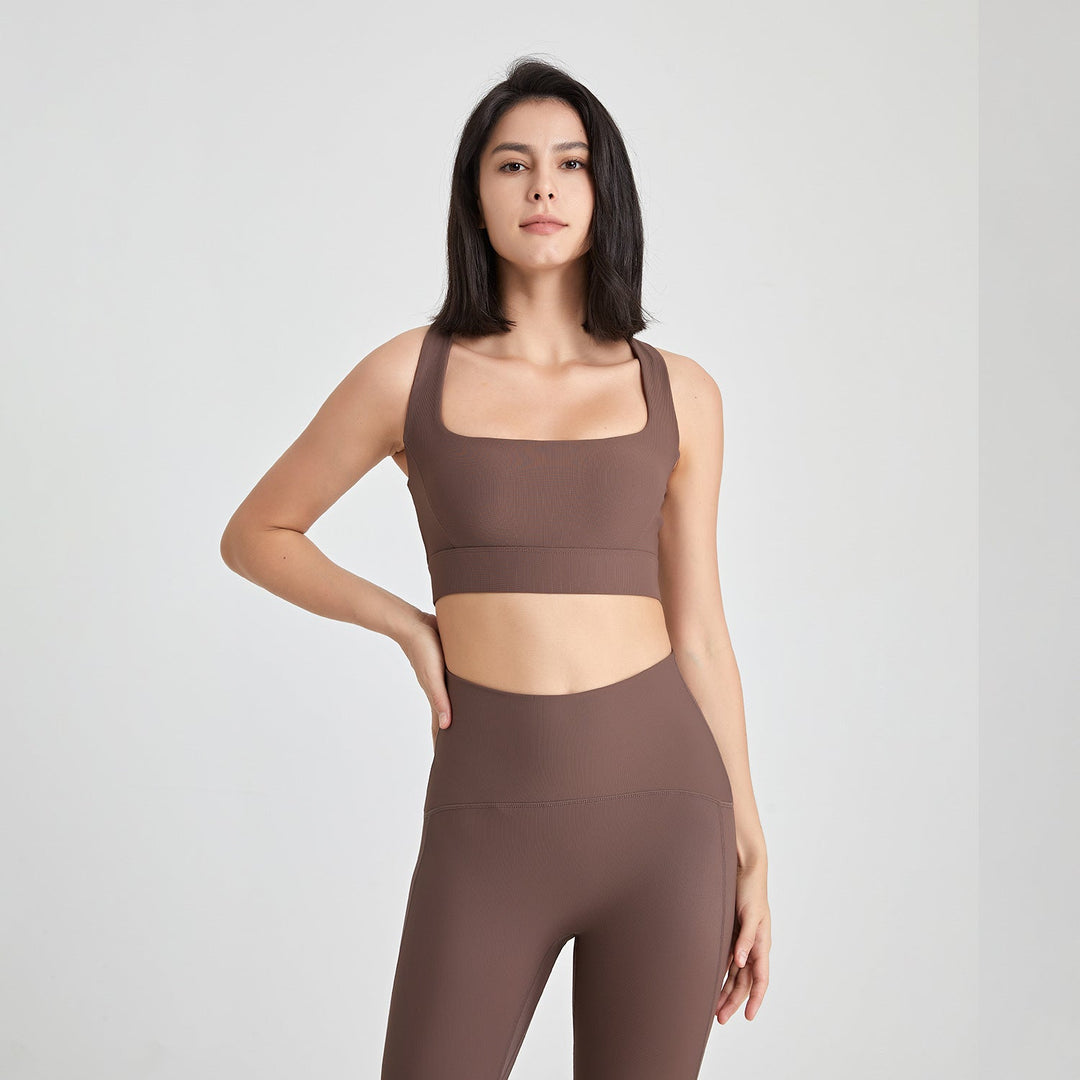 Stilla | Back U Hals Stødabsorberende Yoga Bh Nude Feel Push up Fitness Vest Til Kvinder