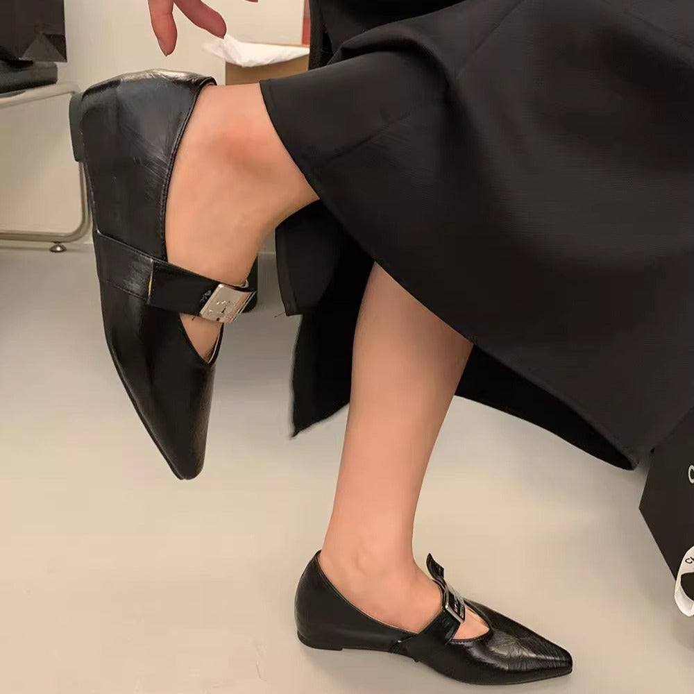 Dame elegante Ballerinas med stilfuld justerbar rem Stilla