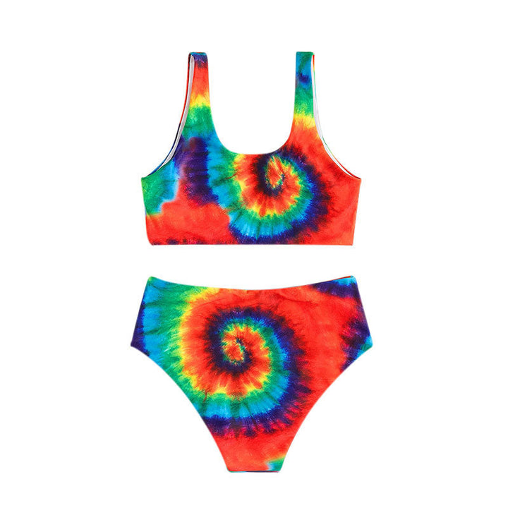 Damer Farverig Spiralmønster Bikini-Sæt Skovae