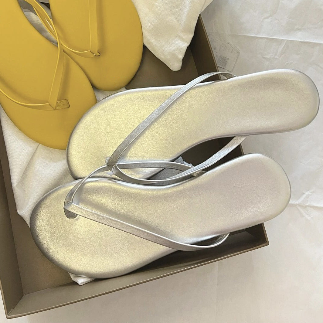 Dame Metallic Rem Flip Flops Stilla