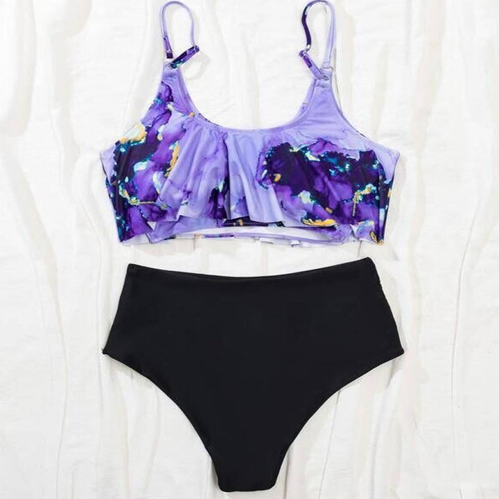 Dame Sporty bikini med blomsterafslutninger Skovae