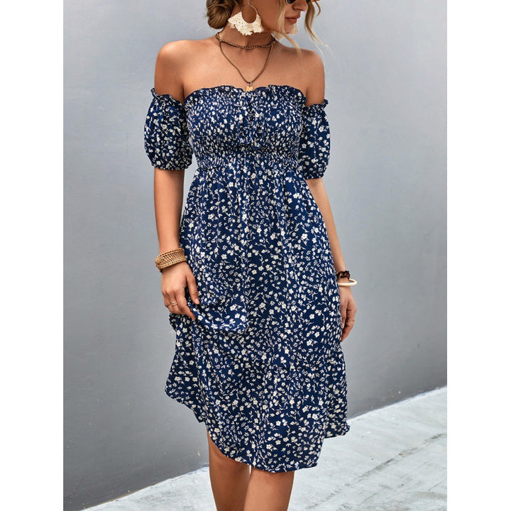 Dame Off-Shoulder Sommerkjole med Blomsterprint Stilla